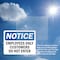 Signmission Employees Only Customers Do Not Enter OSHA Notice Sign, Plastic, 10in W x 7in L, 2PK OS-2PACK-NS-P-710-L-11990 - alternate 4